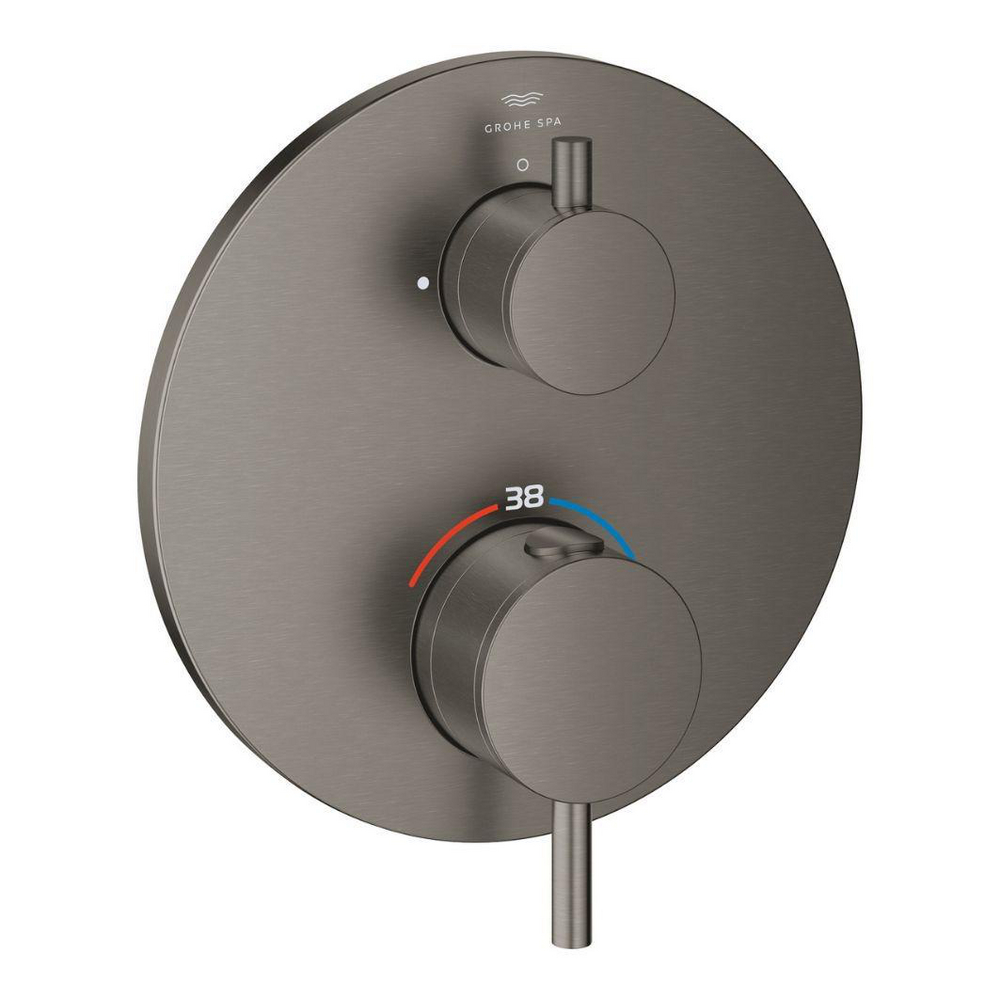 Thermostatic mixer for 1 outlet with shut off valve