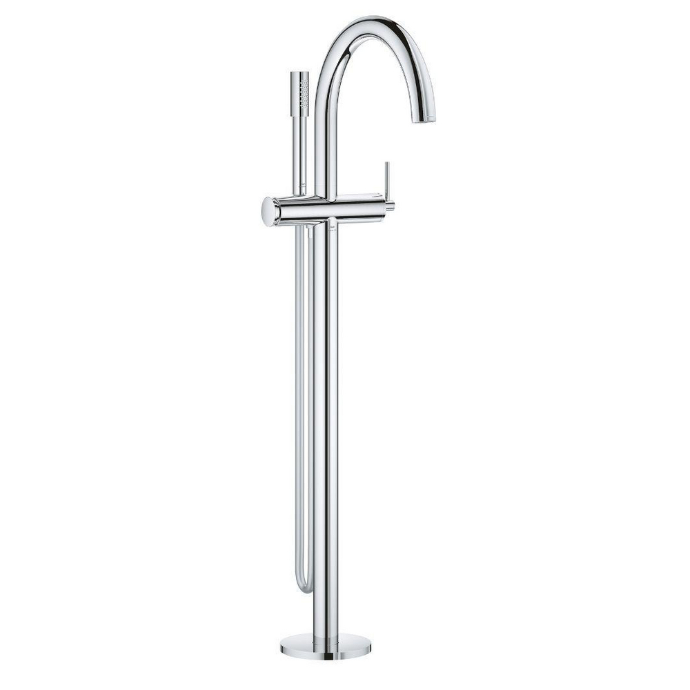 Single-lever bath mixer floor mounted