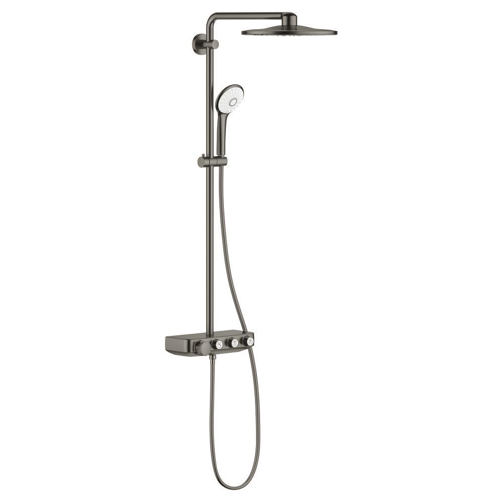 Shower system with thermostat for wall mounting