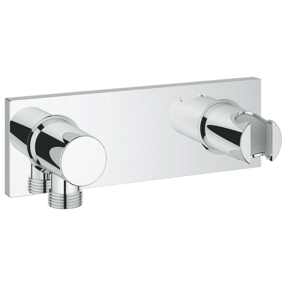Wall shower union with integrated shower holder Wall shower union with integrated shower holder
