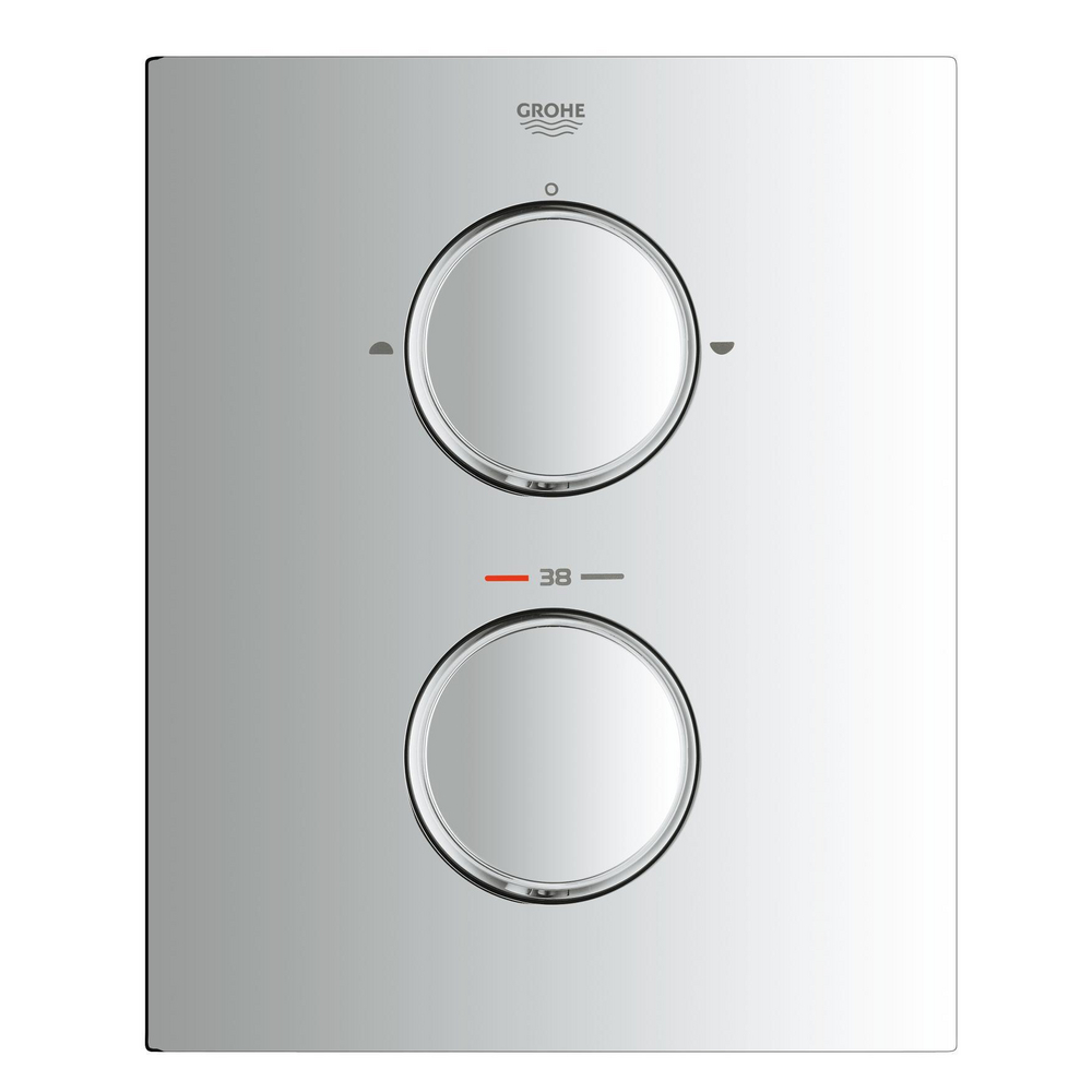 Thermostatic trim with integrated 2-way diverter Thermostatic trim with integrated 2-way diverter