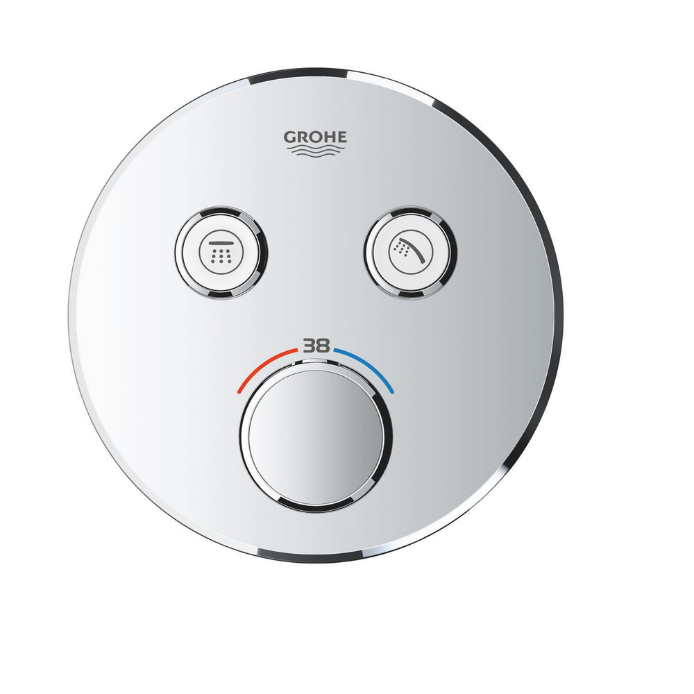 Thermostat for concealed installation with 2 valves