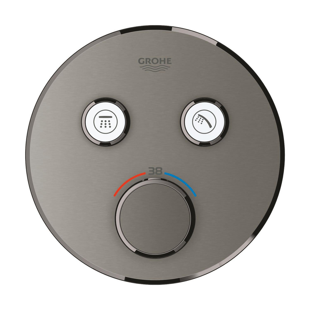 Thermostat for concealed installation with 2 valves