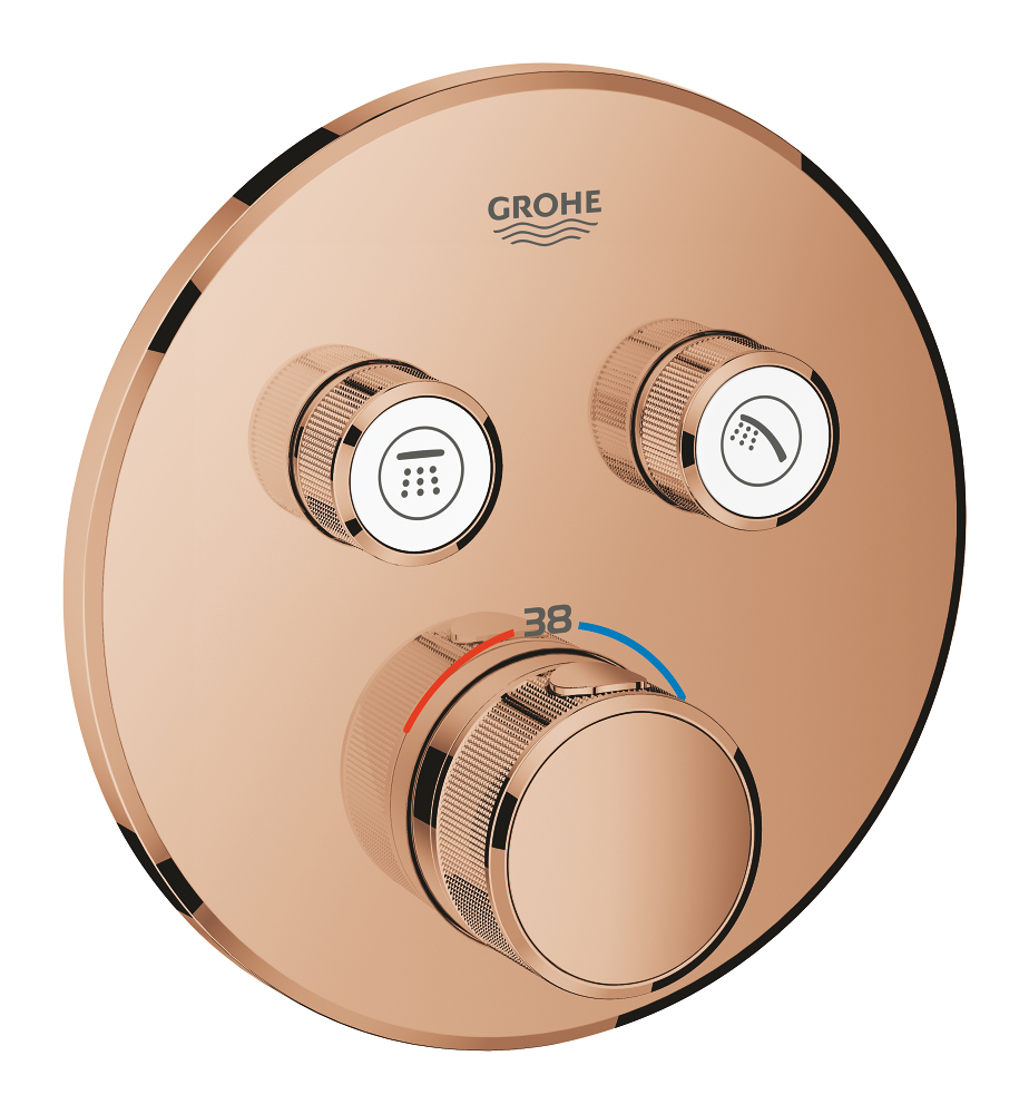 Thermostat for concealed installation with 2 valves Thermostat for concealed installation with 2 valves