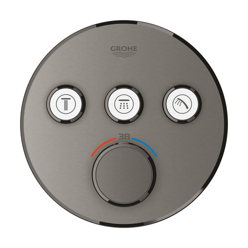 Thermostat for concealed installation with 3 valves