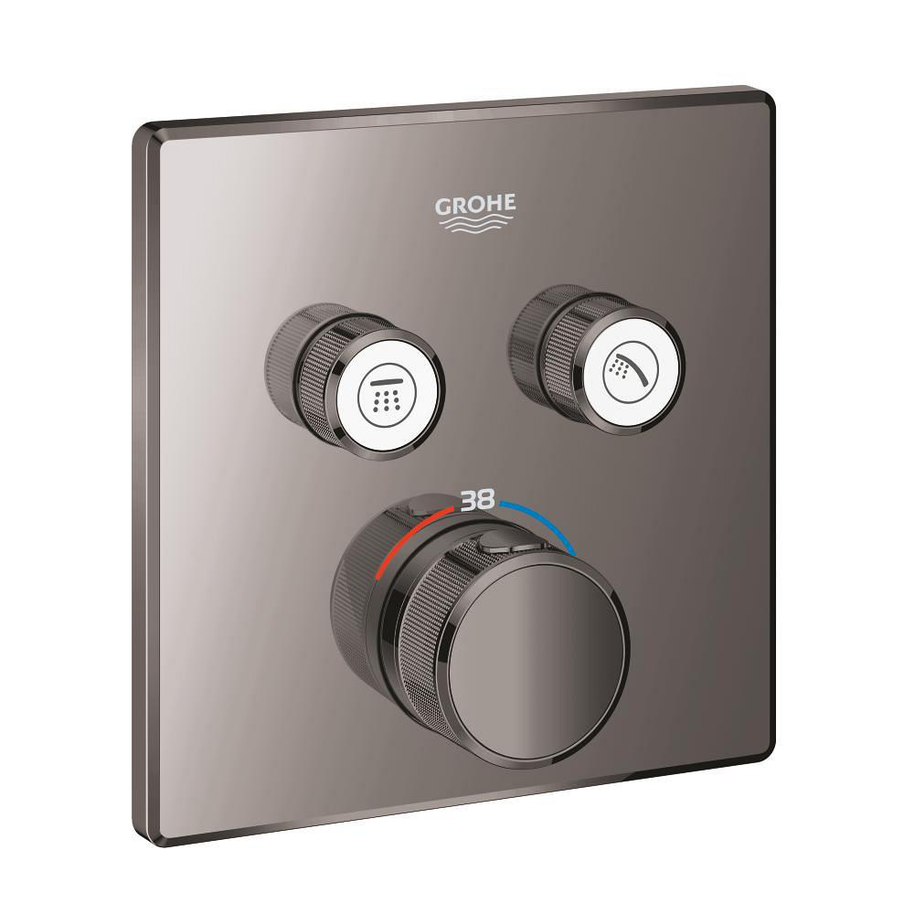 Thermostat for concealed installation with 2 valves