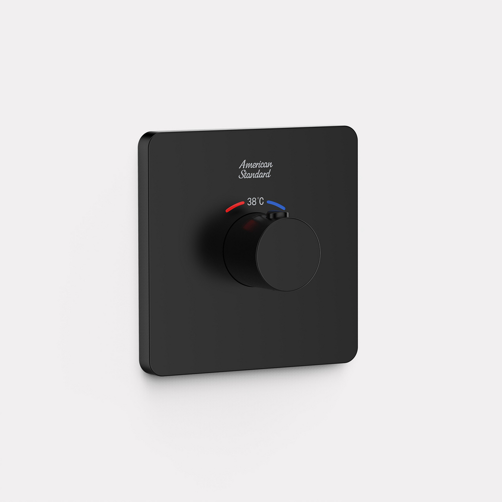 Conceal Thermostatic Mixer with Trim Matte Black