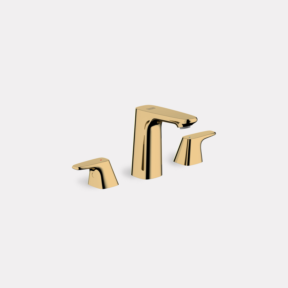 Signature 3-Hole Basin Mixer With pop-up drain Cool Sunrise