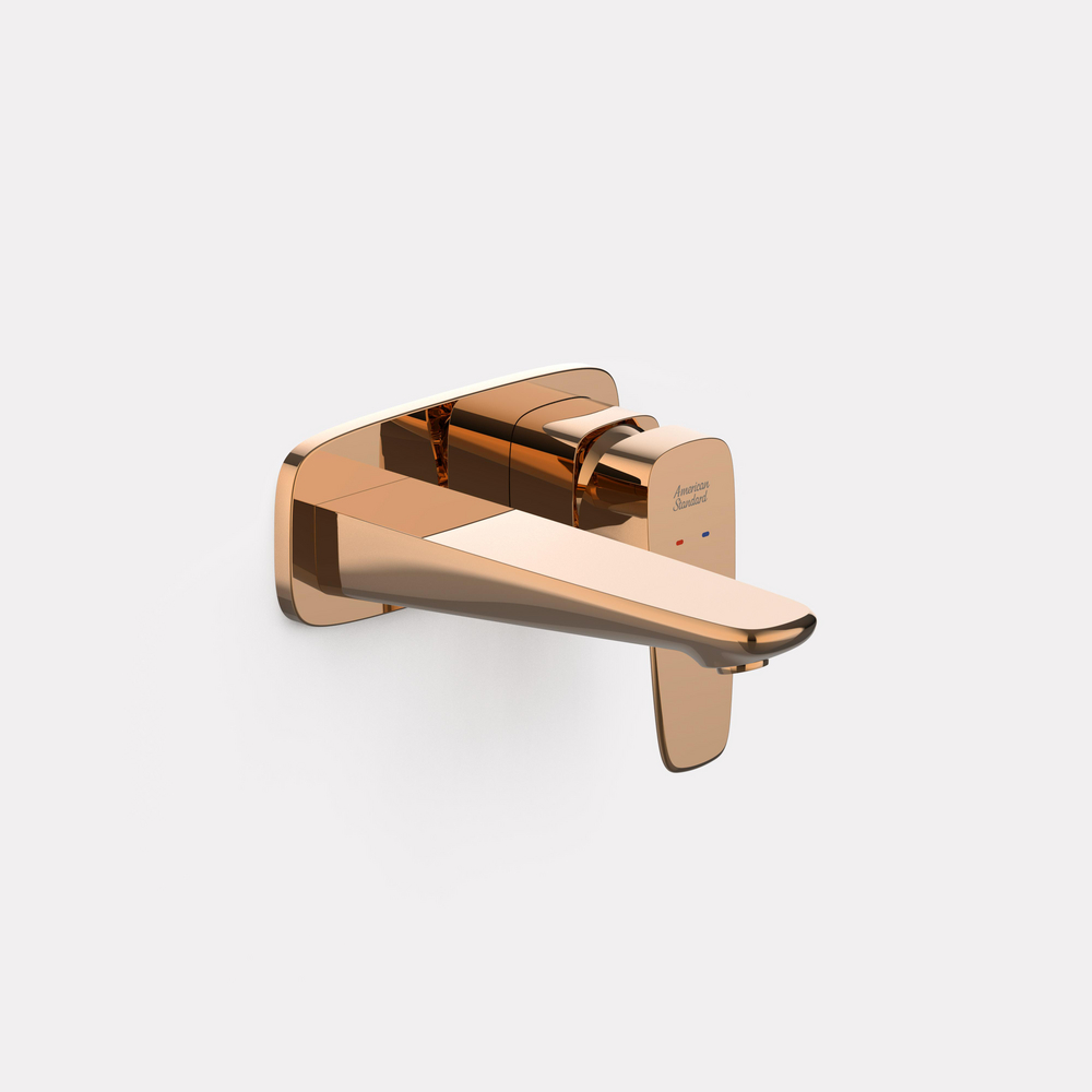 Signature Wall Mounted Basin Mixer With drainage Warm Sunset